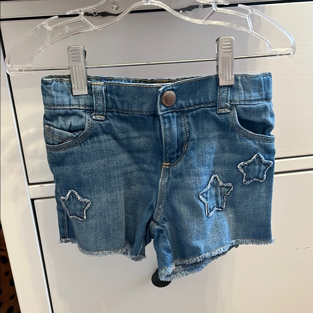 Kids Denim Shorts with Star Patches